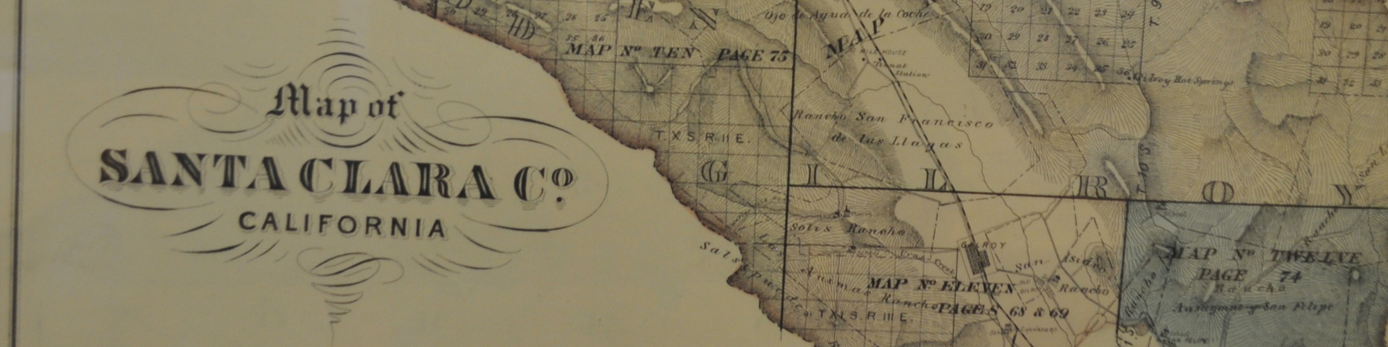 Old map of Santa Clara County